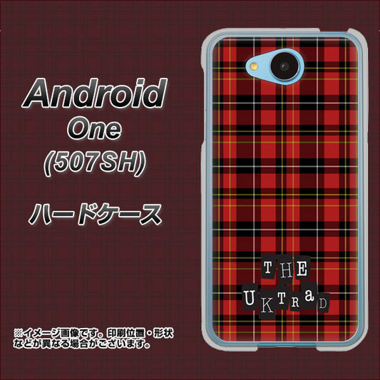 Y!mobile アンドロイドワン 507SH 高画質仕上げ 背面印刷 ハードケース【547 THEチェック】
