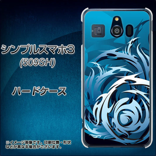 Softbank シンプルスマホ3 509SH 高画質仕上げ 背面印刷 ハードケース【731 ドラゴンサークル】