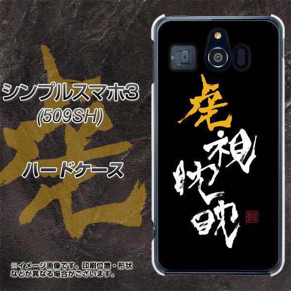 Softbank シンプルスマホ3 509SH 高画質仕上げ 背面印刷 ハードケース【OE803 虎視眈々】