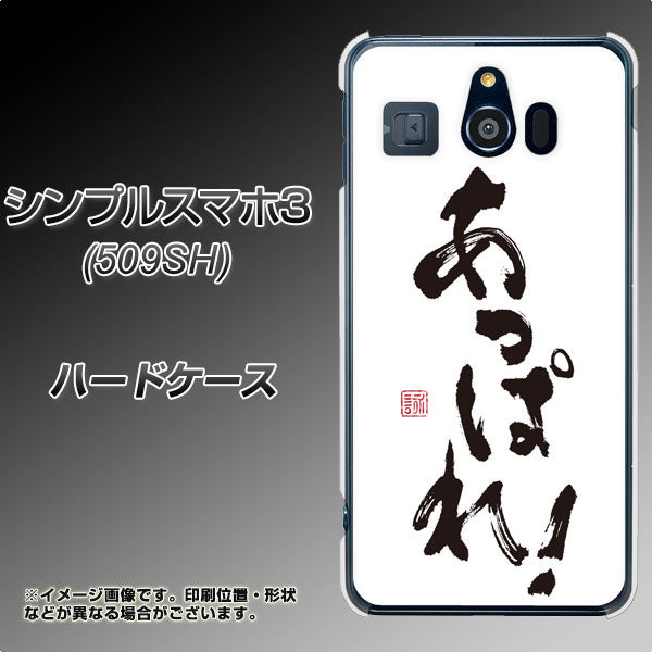 Softbank シンプルスマホ3 509SH 高画質仕上げ 背面印刷 ハードケース【OE846 あっぱれ!】