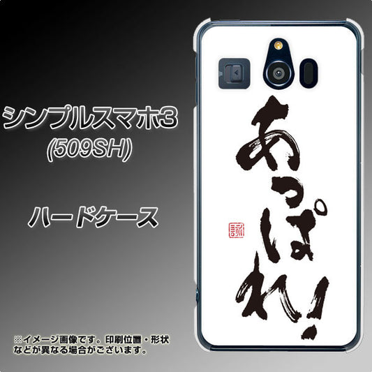 Softbank シンプルスマホ3 509SH 高画質仕上げ 背面印刷 ハードケース【OE846 あっぱれ!】