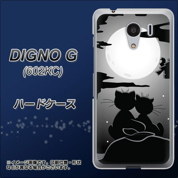 SoftBank ディグノG 602KC 高画質仕上げ 背面印刷 ハードケース【342 月夜の二人】