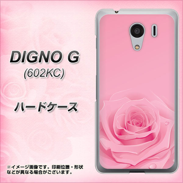 SoftBank ディグノG 602KC 高画質仕上げ 背面印刷 ハードケース【401 ピンクのバラ】