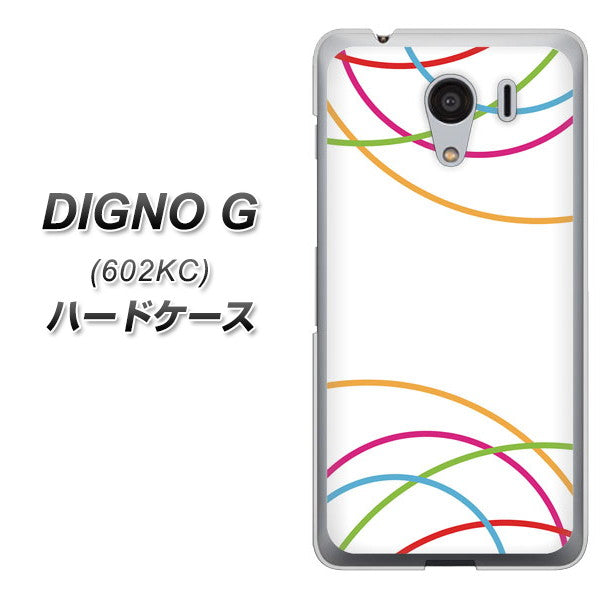 SoftBank ディグノG 602KC 高画質仕上げ 背面印刷 ハードケース【IB912 重なり合う曲線】