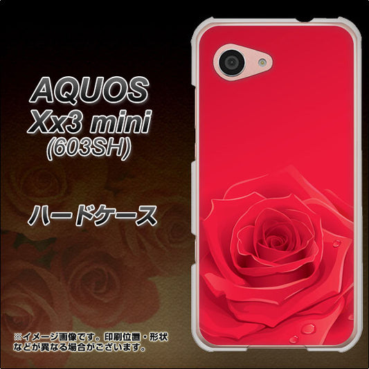 SoftBank アクオス Xx3 mini 603SH 高画質仕上げ 背面印刷 ハードケース【395 赤いバラ】