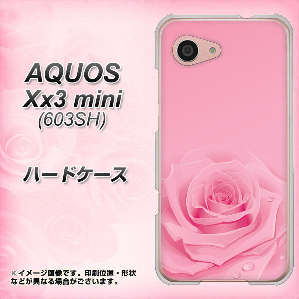SoftBank アクオス Xx3 mini 603SH 高画質仕上げ 背面印刷 ハードケース【401 ピンクのバラ】