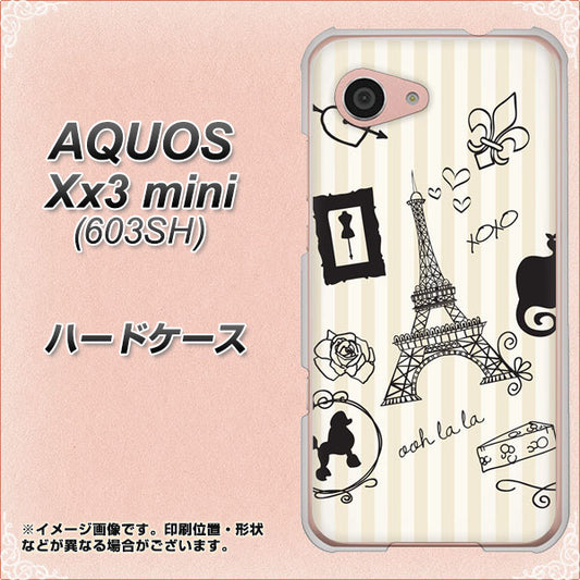 SoftBank アクオス Xx3 mini 603SH 高画質仕上げ 背面印刷 ハードケース【694 パリの絵】