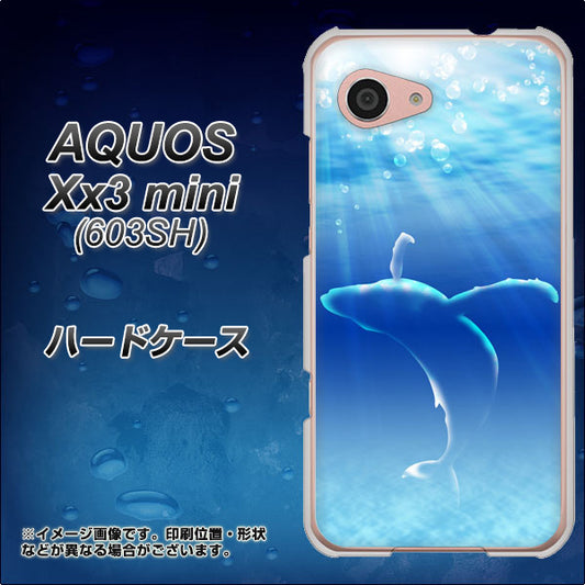SoftBank アクオス Xx3 mini 603SH 高画質仕上げ 背面印刷 ハードケース【1047 海の守り神くじら】
