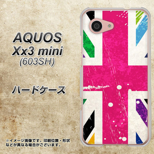 SoftBank アクオス Xx3 mini 603SH 高画質仕上げ 背面印刷 ハードケース【SC806 ユニオンジャック ピンクビンテージ】