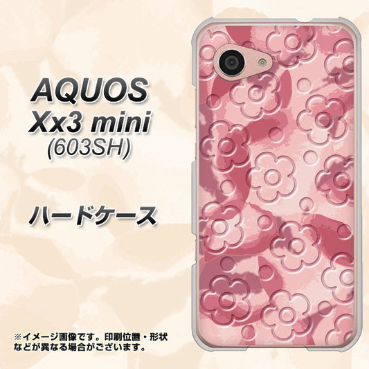 SoftBank アクオス Xx3 mini 603SH 高画質仕上げ 背面印刷 ハードケース【SC846 フラワーヴェルニ花ピンク(ローズヴェルール)】