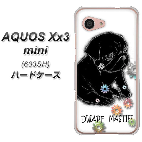 SoftBank アクオス Xx3 mini 603SH 高画質仕上げ 背面印刷 ハードケース【YD859 パグ05】
