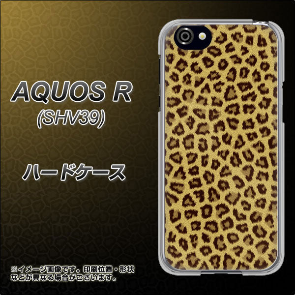 SoftBank アクオスR 605SH 高画質仕上げ 背面印刷 ハードケース【1065 ヒョウ柄ベーシックSゴールド】