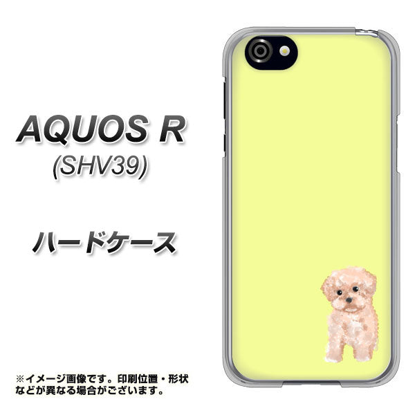 SoftBank アクオスR 605SH 高画質仕上げ 背面印刷 ハードケース【YJ064 トイプードルアプリコット(イエロー)】