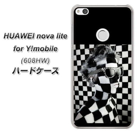 HUAWEI nova lite for Y!mobile 608HW 高画質仕上げ 背面印刷 ハードケース【357 bk&wh】