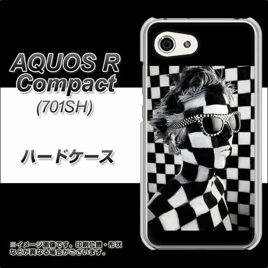 Softbank アクオスR コンパクト 701SH 高画質仕上げ 背面印刷 ハードケース【357 bk&wh】