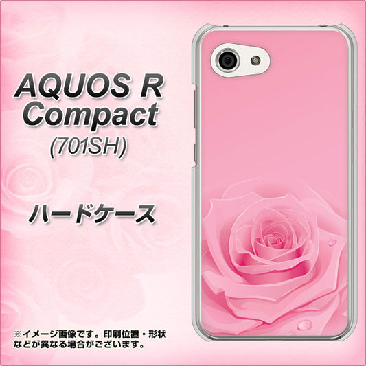 Softbank アクオスR コンパクト 701SH 高画質仕上げ 背面印刷 ハードケース【401 ピンクのバラ】