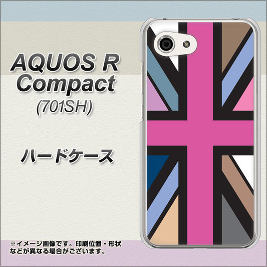 Softbank アクオスR コンパクト 701SH 高画質仕上げ 背面印刷 ハードケース【507 ユニオンジャック デスカラー】