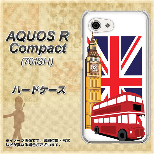 Softbank アクオスR コンパクト 701SH 高画質仕上げ 背面印刷 ハードケース【573 イギリス】