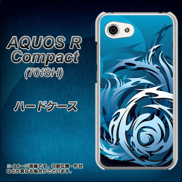 Softbank アクオスR コンパクト 701SH 高画質仕上げ 背面印刷 ハードケース【731 ドラゴンサークル】