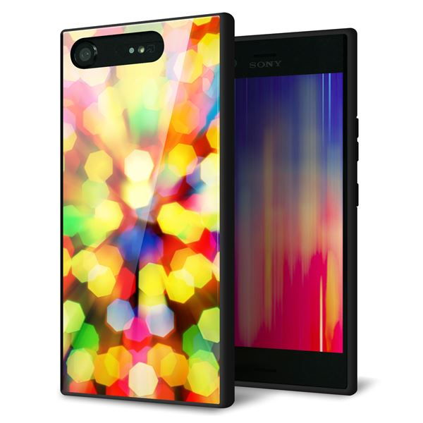 SoftBank エクスペリア XZ1 701SO 強化ガラス&TPUスマホケース ガラプリ【VA874 未来へのワープ】