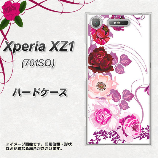SoftBank エクスペリア XZ1 701SO 高画質仕上げ 背面印刷 ハードケース【116 ６月のバラ】