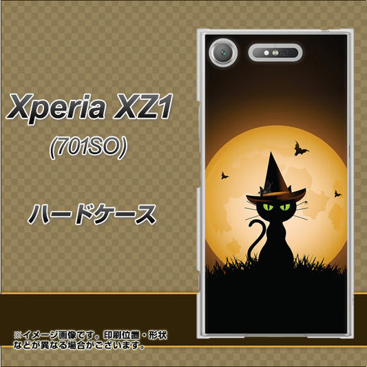 SoftBank エクスペリア XZ1 701SO 高画質仕上げ 背面印刷 ハードケース【440 猫の魔法使い】