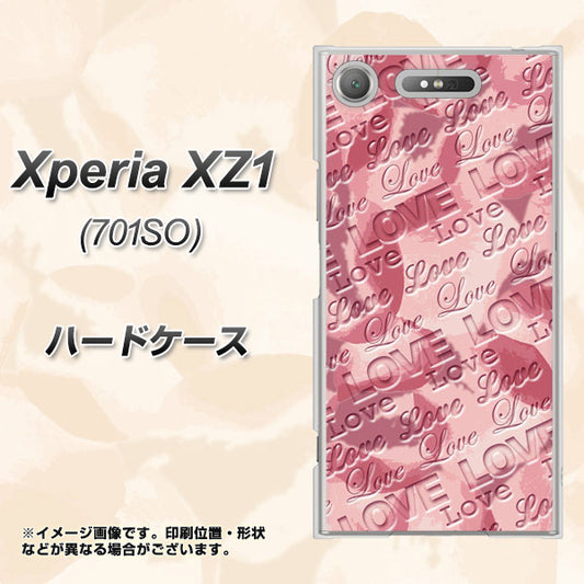 SoftBank エクスペリア XZ1 701SO 高画質仕上げ 背面印刷 ハードケース【SC844 フラワーヴェルニLOVE(ローズヴェルール)】