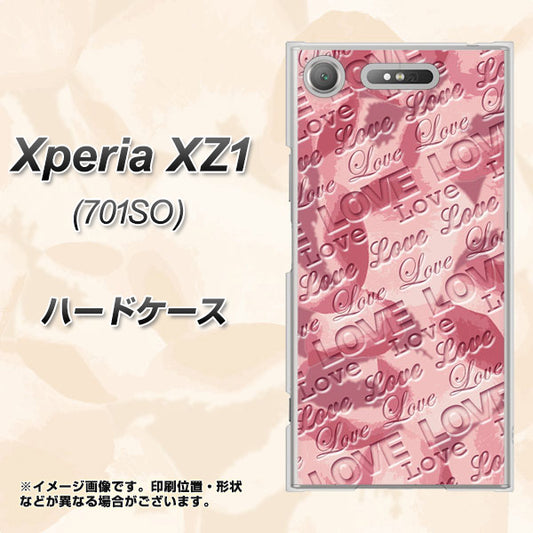 SoftBank エクスペリア XZ1 701SO 高画質仕上げ 背面印刷 ハードケース【SC844 フラワーヴェルニLOVE（ローズヴェルール）】