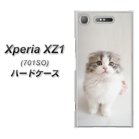 SoftBank エクスペリア XZ1 701SO 高画質仕上げ 背面印刷 ハードケース【VA803 まっていますネコ】