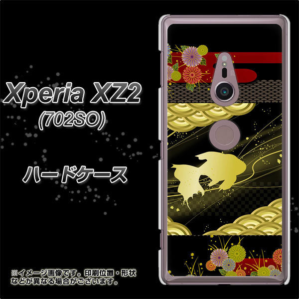 SoftBank エクスペリア XZ2 702SO 高画質仕上げ 背面印刷 ハードケース【174 天の川の金魚】