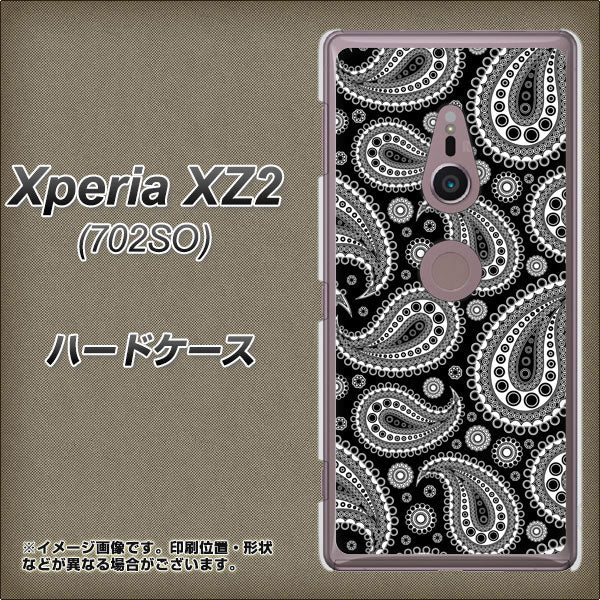 SoftBank エクスペリア XZ2 702SO 高画質仕上げ 背面印刷 ハードケース【421 ベイズリー】