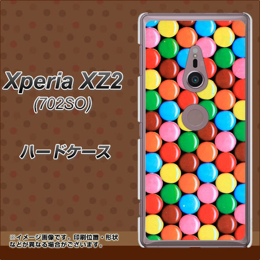 SoftBank エクスペリア XZ2 702SO 高画質仕上げ 背面印刷 ハードケース【448 マーブルチョコ】