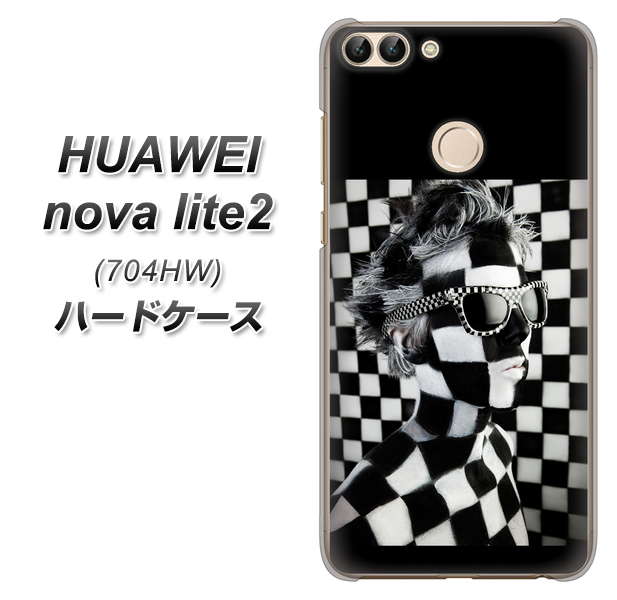 SoftBank HUAWEI nova lite 2 704HW 高画質仕上げ 背面印刷 ハードケース【357 bk&wh】