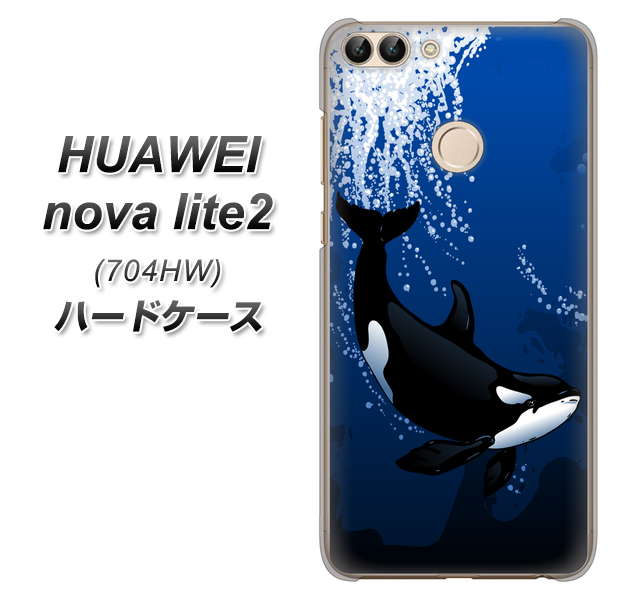 SoftBank HUAWEI nova lite 2 704HW 高画質仕上げ 背面印刷 ハードケース【423 シャチ】