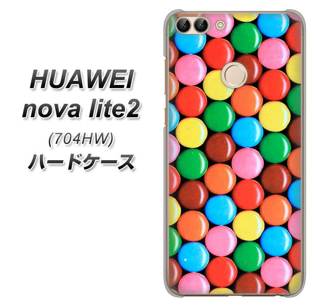 SoftBank HUAWEI nova lite 2 704HW 高画質仕上げ 背面印刷 ハードケース【448 マーブルチョコ】