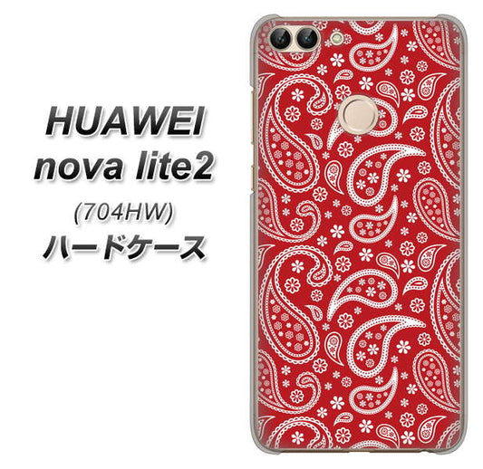 SoftBank HUAWEI nova lite 2 704HW 高画質仕上げ 背面印刷 ハードケース【765 ペイズリーエンジ】