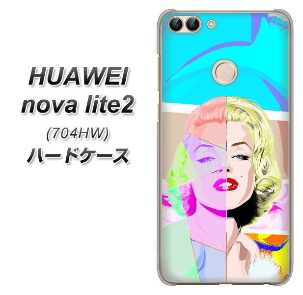 SoftBank HUAWEI nova lite 2 704HW 高画質仕上げ 背面印刷 ハードケース【YJ210 マリリンモンローデザイン(C)】
