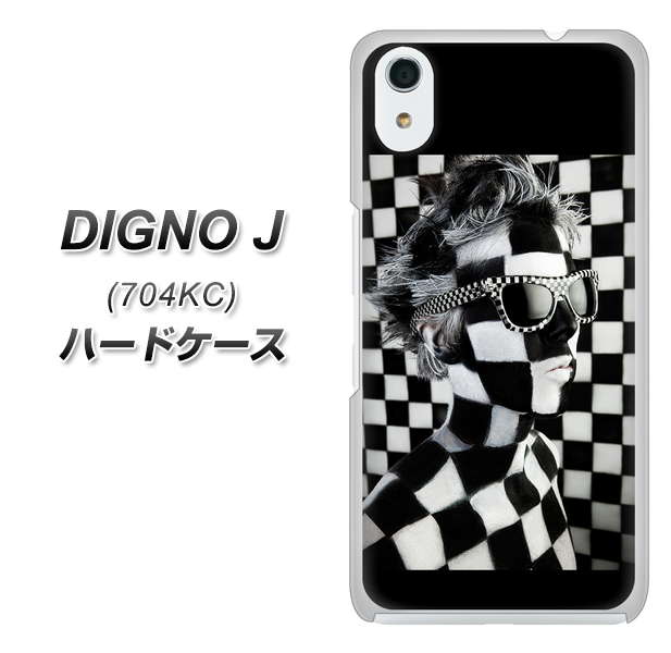 SoftBank ディグノ ジェイ 704KC 高画質仕上げ 背面印刷 ハードケース【357 bk&wh】
