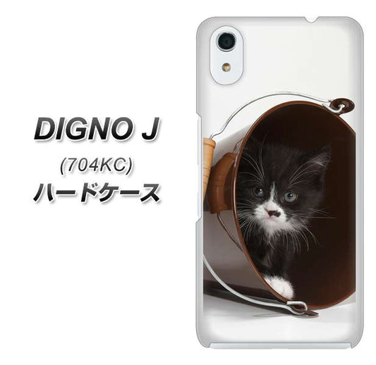 SoftBank ディグノ ジェイ 704KC 高画質仕上げ 背面印刷 ハードケース【VA800 ネコとバケツ】