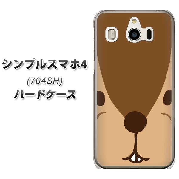 SoftBank シンプルスマホ4 704SH 高画質仕上げ 背面印刷 ハードケース【349 りす】