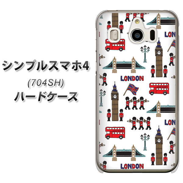 SoftBank シンプルスマホ4 704SH 高画質仕上げ 背面印刷 ハードケース【EK811 ロンドンの街】
