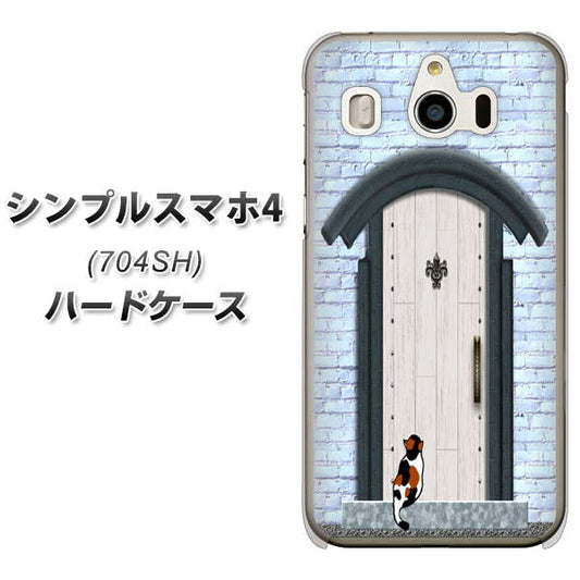 SoftBank シンプルスマホ4 704SH 高画質仕上げ 背面印刷 ハードケース【YA951 石ドア01】