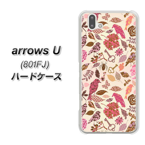 softbank arrows U 801FJ 高画質仕上げ 背面印刷 ハードケース【640 おしゃれな小鳥】