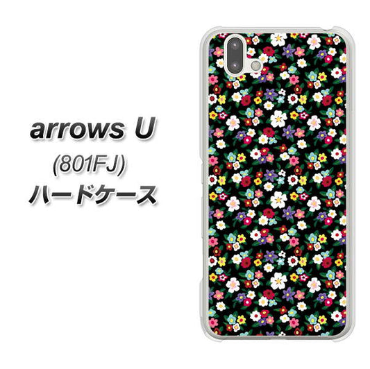 softbank arrows U 801FJ 高画質仕上げ 背面印刷 ハードケース【778 マイクロリバティプリントBK】