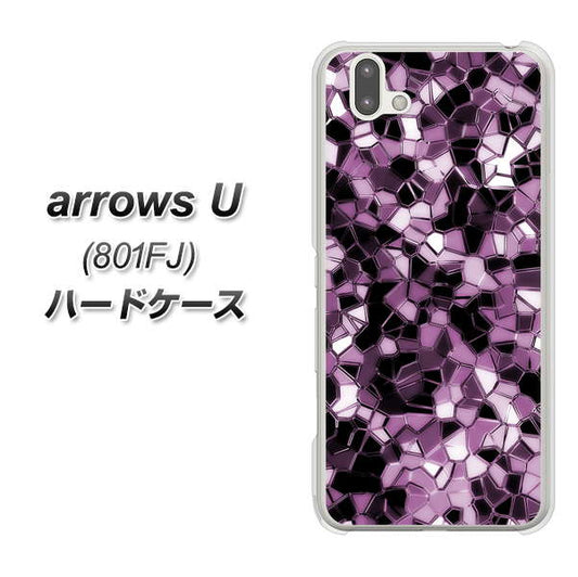 softbank arrows U 801FJ 高画質仕上げ 背面印刷 ハードケース【EK837 テクニカルミラーパープル】