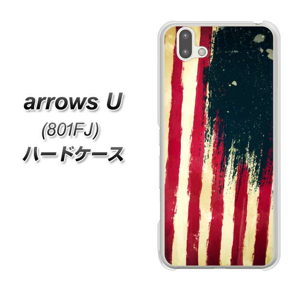softbank arrows U 801FJ 高画質仕上げ 背面印刷 ハードケース【MI805 ヴィンテージアメリカ】
