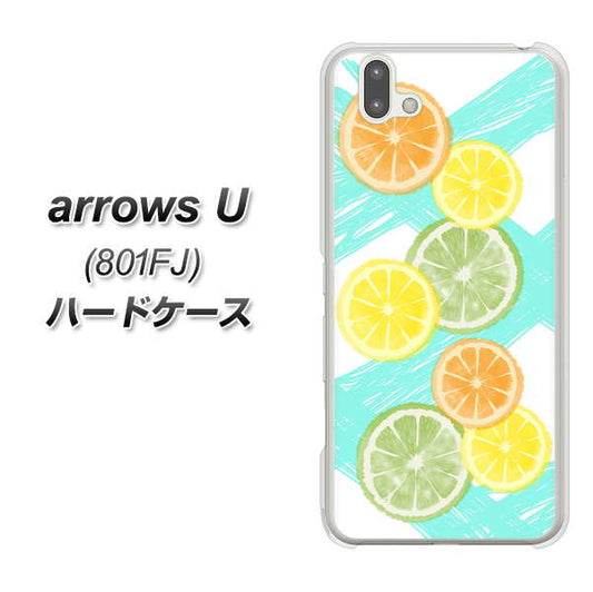 softbank arrows U 801FJ 高画質仕上げ 背面印刷 ハードケース【YJ183 オレンジライム】