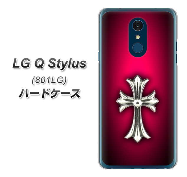 Y!mobile LG Q Stylus 801LG 高画質仕上げ 背面印刷 ハードケース【249 クロスレッド】