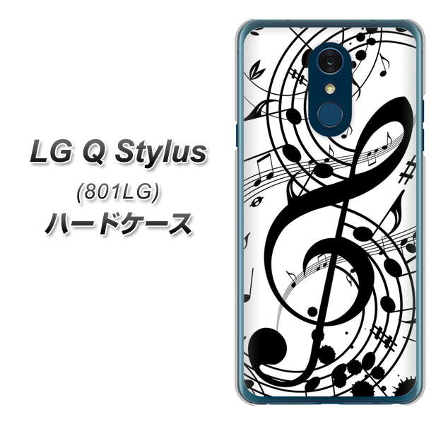 Y!mobile LG Q Stylus 801LG 高画質仕上げ 背面印刷 ハードケース【260 あふれる音符】