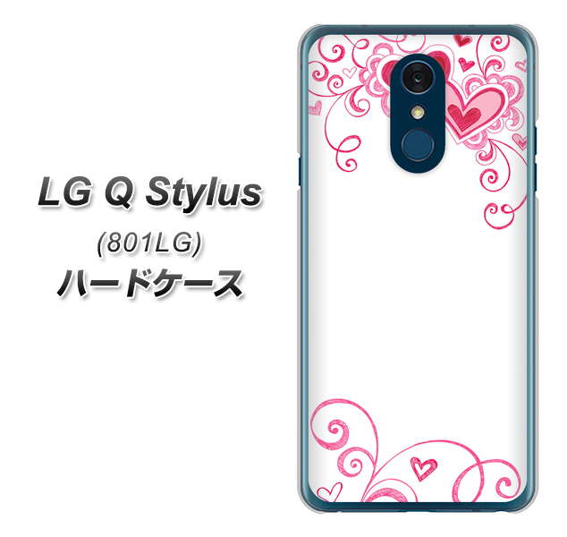 Y!mobile LG Q Stylus 801LG 高画質仕上げ 背面印刷 ハードケース【365 ハートフレーム】